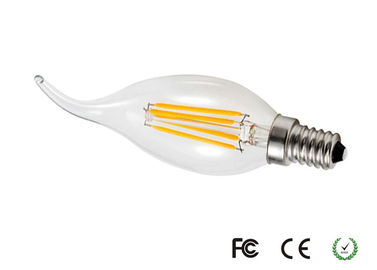 Bulbo brilhante da vela do filamento do diodo emissor de luz de 4 W, ampolas da vela de AC220V 110lm/w