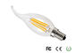 O bulbo da vela do filamento do diodo emissor de luz de E14 4W, CE atado/RoH/FCC aprovou a ampola conduzida